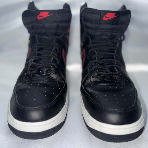 NIKE Air Force 1 Black Floral Lace Up Sneakers- Men\'s Size 13 #C12304-001 W/Bag main image 7